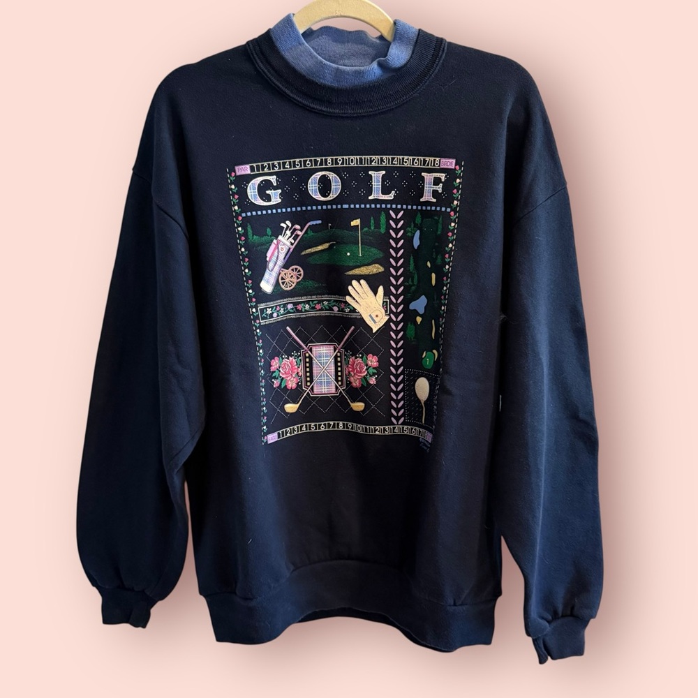 Vintage 90s Golf Graphic Sweatshirt Made in USA